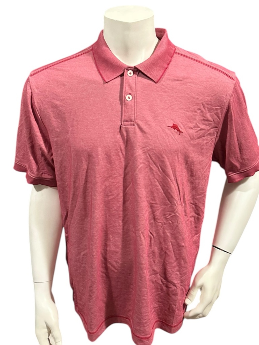 Tommy Bahama Men’s Polo Shirt Pink Short Sleeve XL